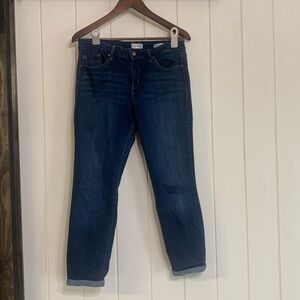 Jessica Simpson Dark Blue Rolled Crop Skinny Jeans